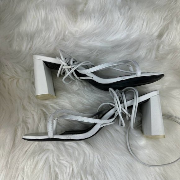 BLACK SUEDE STUDIO Delilah Sandal in White - Picture 5 of 7